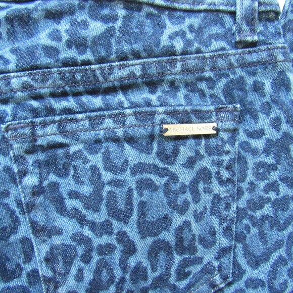 Michael Kors Animal Print Jeans Denim,sz.4. Blue,Cotton - Picture 3 of 8